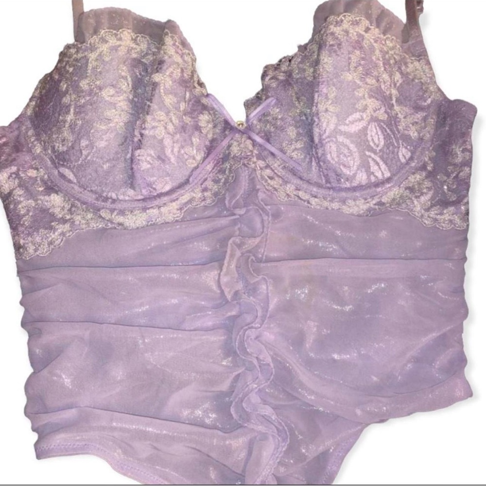 Rare Vintage Victoria’s Secret Angels Lavender Bustier Corset Top
